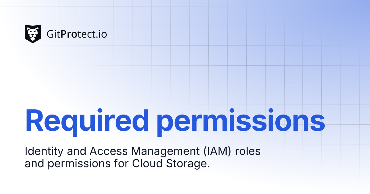 Permissions | GitProtect Knowledge Base
