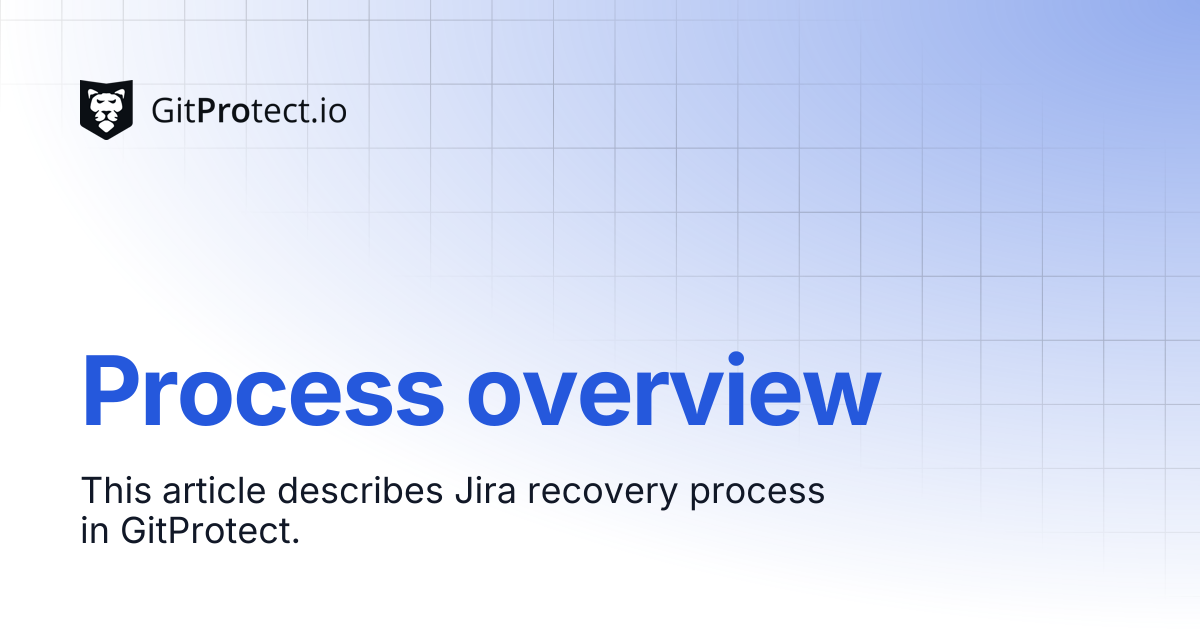 Process overview | GitProtect Knowledge Base